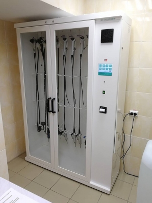 Шкаф для сушки и хранения гибких эндоскопов Эндокаб-8А в ОГБУЗ Онкологический диспансер г. Биробиджан