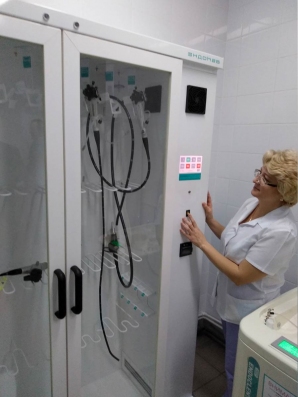 Шкаф для сушки и хранения гибких эндоскопов Эндокаб-8А в ГБУЗ РХ «РКБ им. Г.Я. Ремишевской»